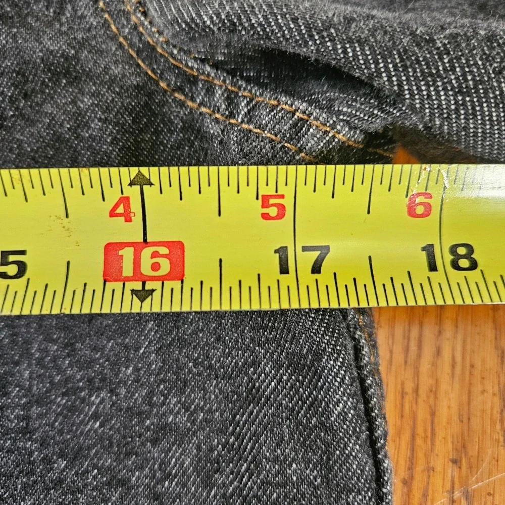 Polo Jeans‎ Co. Ralph Lauren Kids Denim Jacket Black Wash USA Made Large